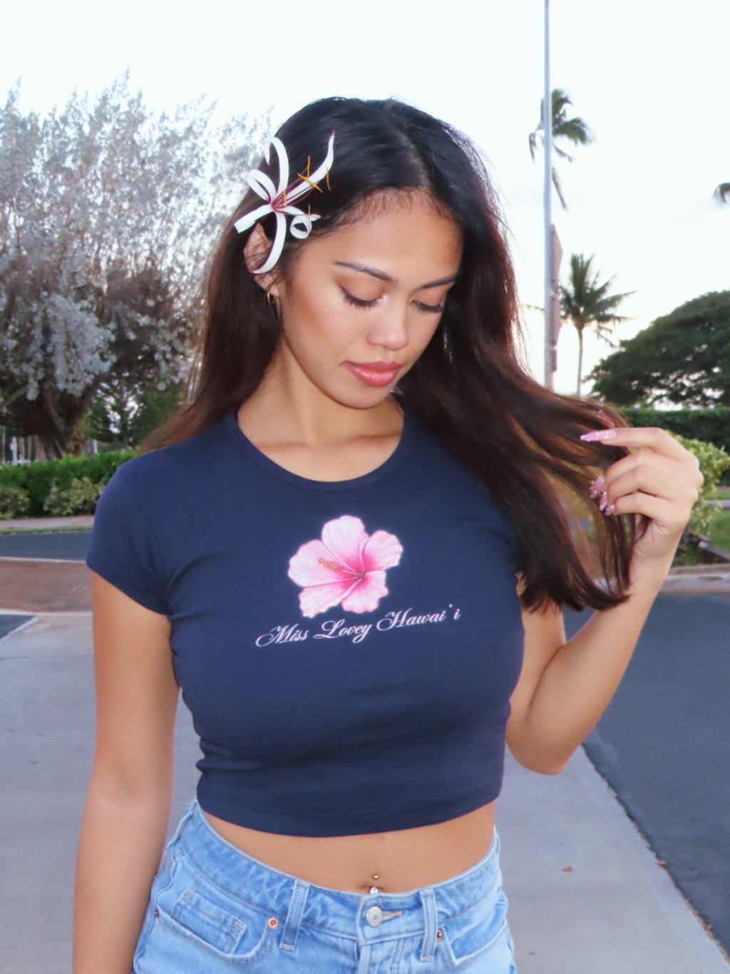 Hibiscus Crop Top