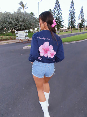 Hibiscus Waves Crewneck